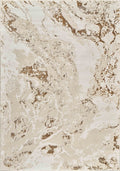 Beige Emperor Picasso abstract rug, flat portrait view