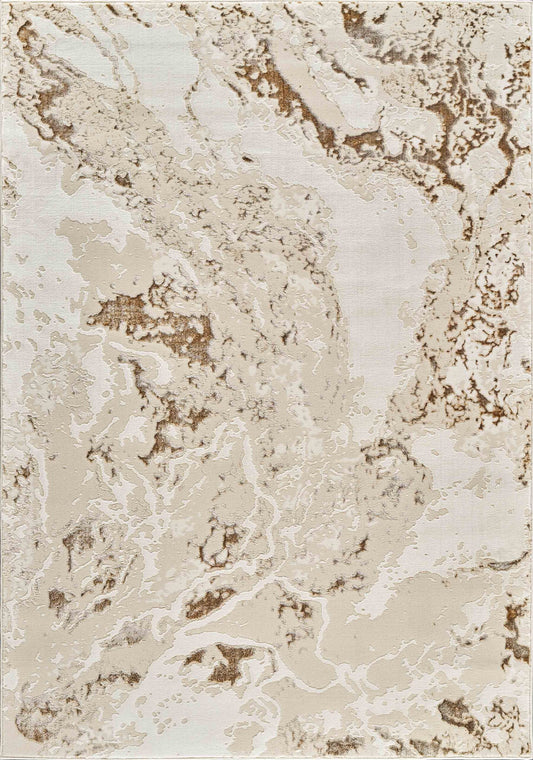Beige Emperor Picasso abstract rug, flat portrait view