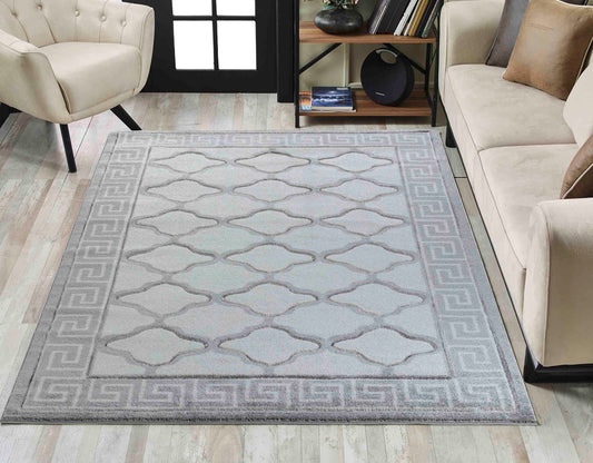 Valencia Trellis Caved Rug - Medium
