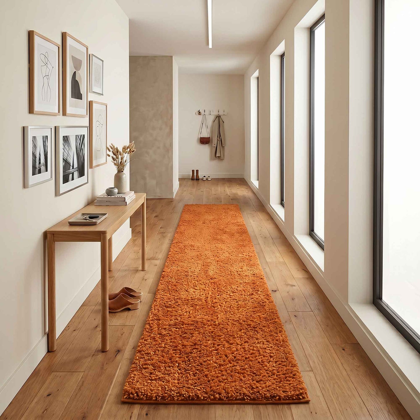 Ainsley Shaggy Rug - Brown