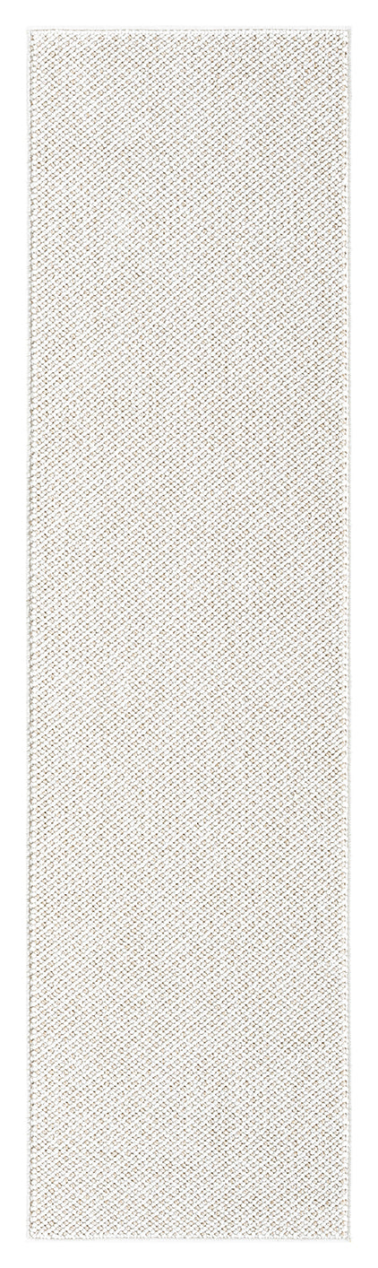 Cream Avior Mottle bobble rug, flat portrait view