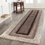 California Bordered Shaggy Rug - Bronze