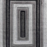 California Bordered Shaggy Rug - Grey