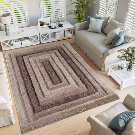 California Bordered Shaggy Rug - Medium Sizes