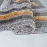 California Bordered Shaggy Rug - Ochre