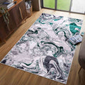 Emperor Solarius Abstract Rugs - Aqua