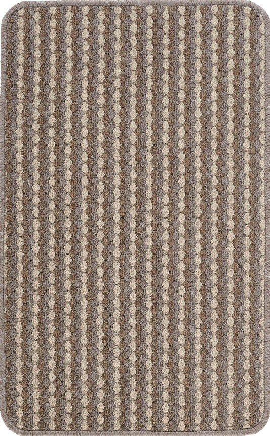 Beige Eden Stripe anti-slip mat, flat portrait view 2
