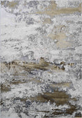 Gold Emperor Onyx abstract rug, flat portrait view