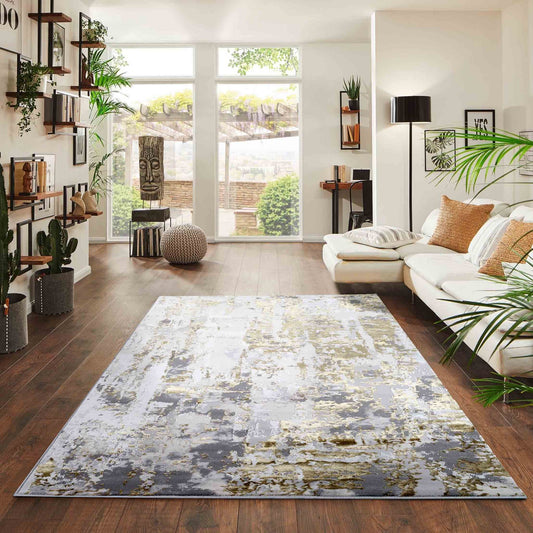 Emperor Styra Abstract Rugs - Gold