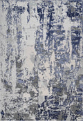 Navy Blue Emperor Styra abstract rug, flat portrait view