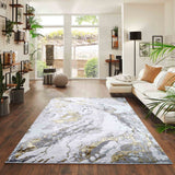 Emperor Picasso Abstract Rugs - Gold