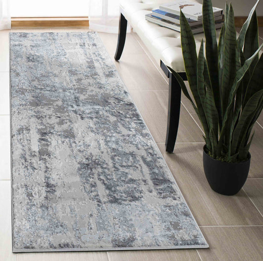 Emperor Styra Abstract Rugs - Silver