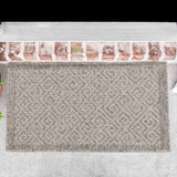 Harper Greek Key Outdoor Rug - Silver