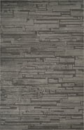 Dark Grey Hamilton Block textured rug, flat portrait view