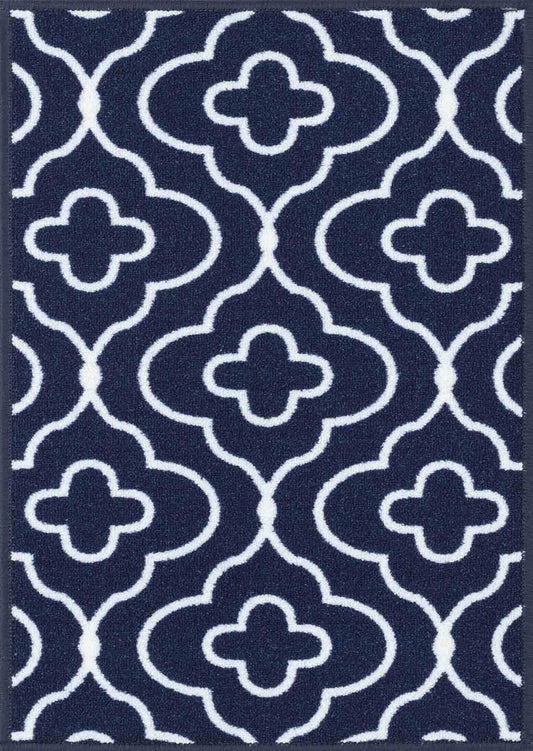 Navy Blue Havana Club door mat, flat portrait view
