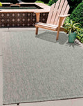 Harper Herringbone Outdoor Rug - Silver