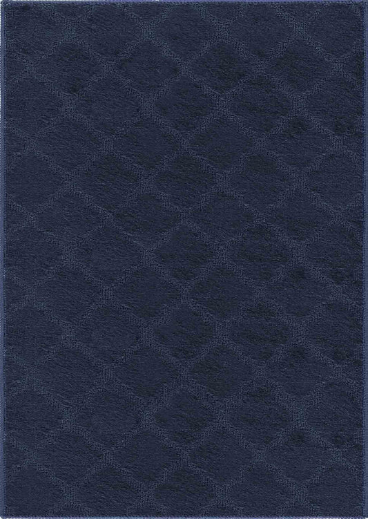 Navy Blue Ivy Trellis door mat, flat portrait view