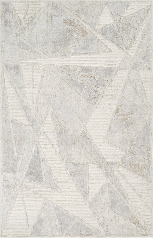 Stone Mabel Gem patterned rug, flat portrait view