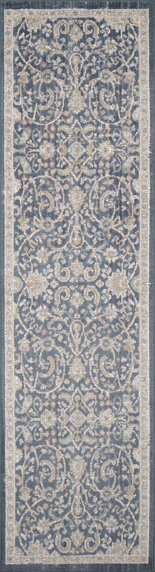 Maia Vintage Patterned Rug - Blossom Grey