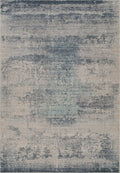 Navy Blue Maia Mist vintage rug, flat portrait view