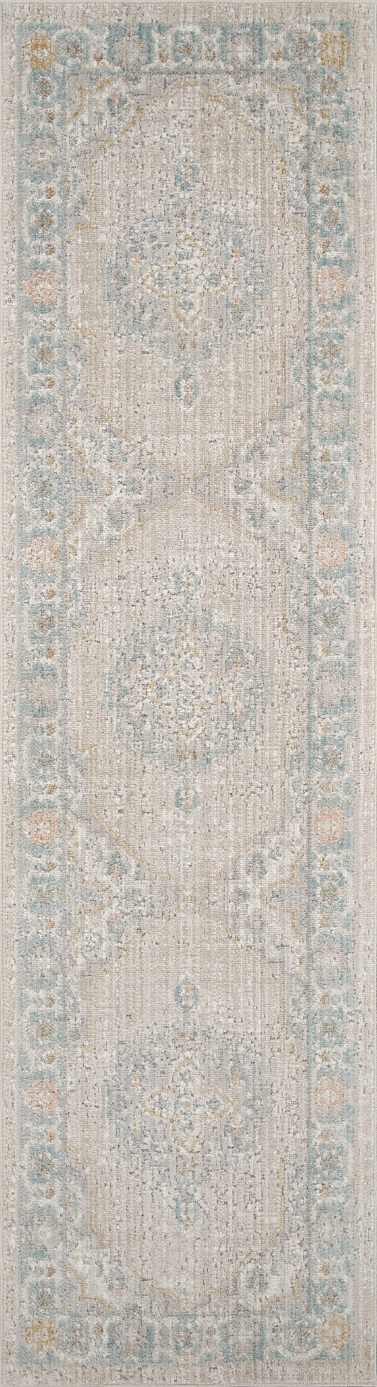 Beige Maia Orchid vintage rug, flat portrait view 2