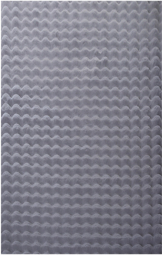 Anthracite Orbie washable bobble rug, flat portrait view
