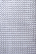 Grey Orbie washable bobble rug, flat portrait view