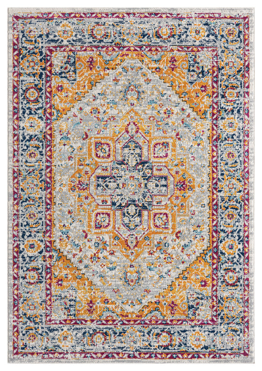 Multicolour San Marino Heritage traditional rug, top-down view