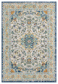 Multicolour San Marino Medallion traditional rug, top-down view