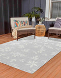 Sky Flower Outdoor Rug - Silver