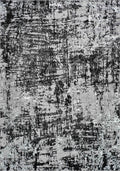 Black Serenity Lines abstract rug, flat portrait view