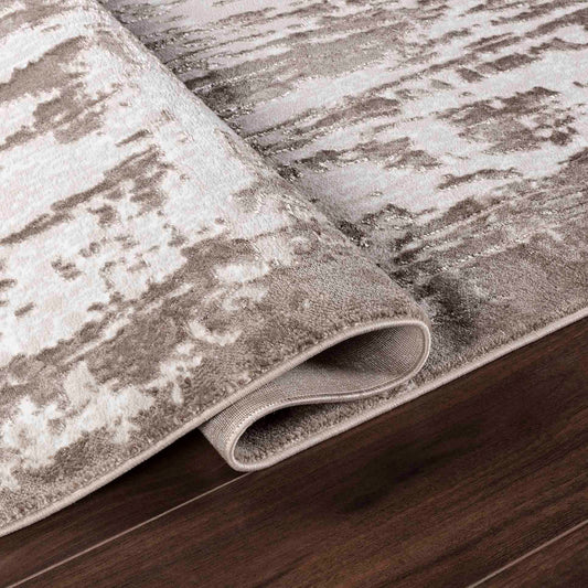 Serenity Abstract Abrasion Rug - Stone