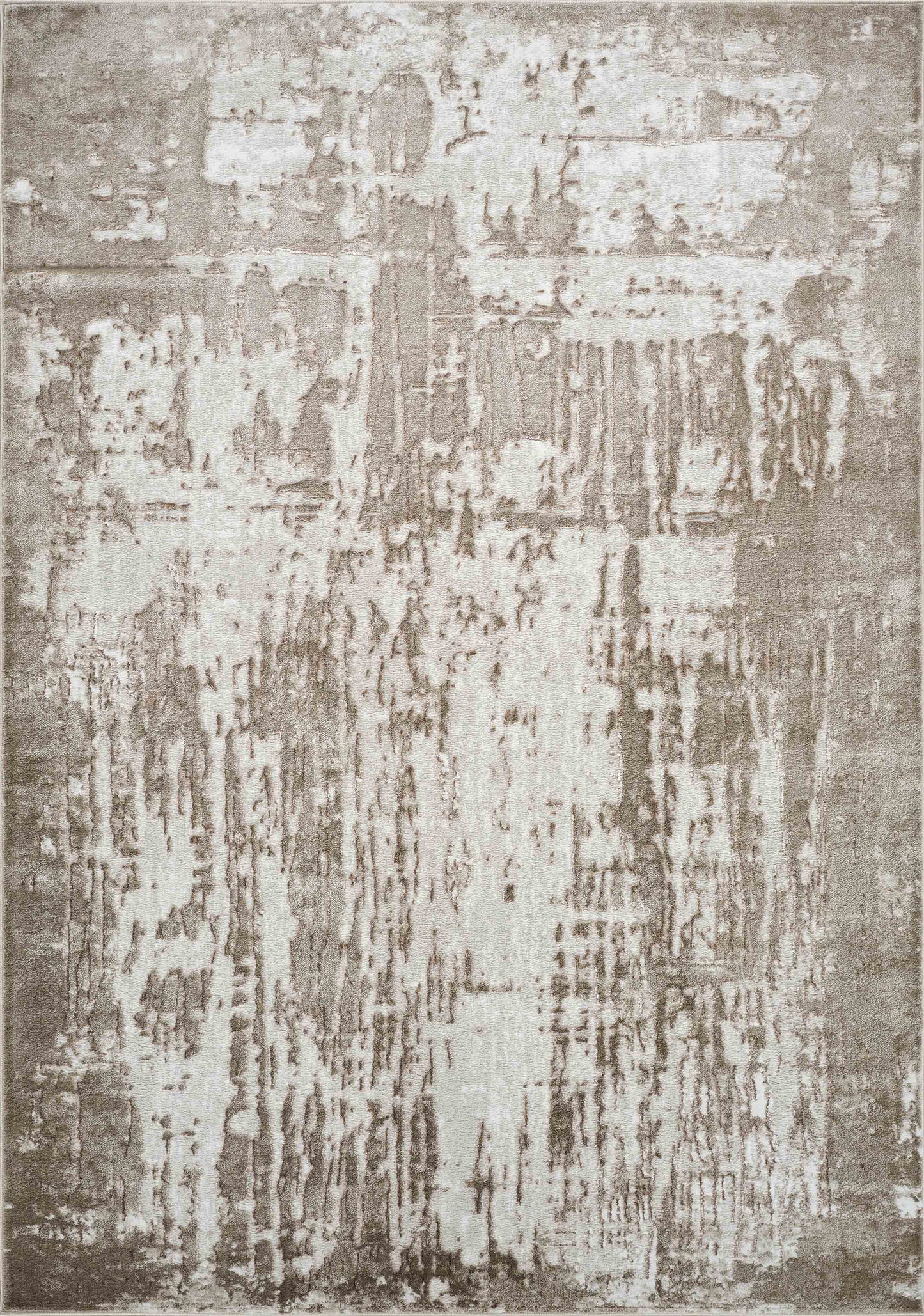 Serenity Abstract Abrasion Rug - Stone