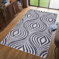 Valencia Ogee Carved Rugs - Dark Grey