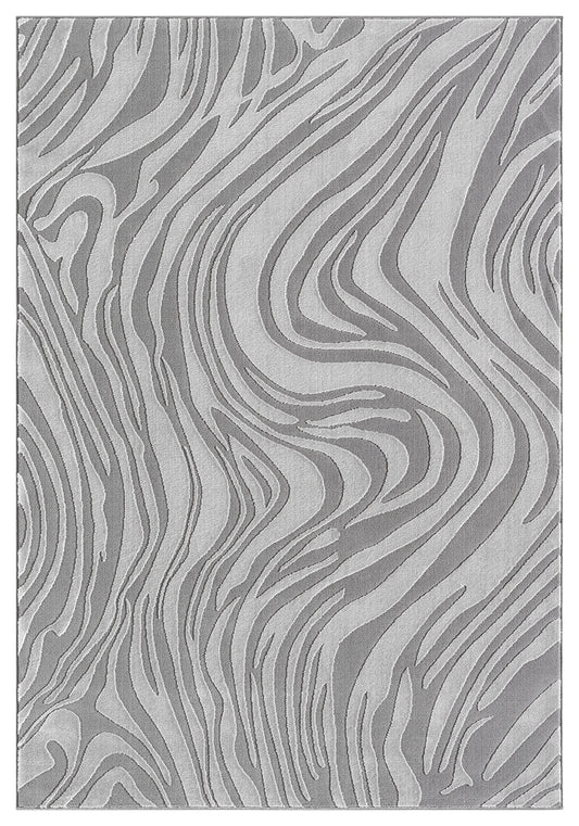 Anthracite Vellure Marble textured geometric rug, top-down view