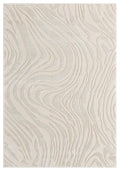 Cream Vellure Marble textured geometric rug, top-down view