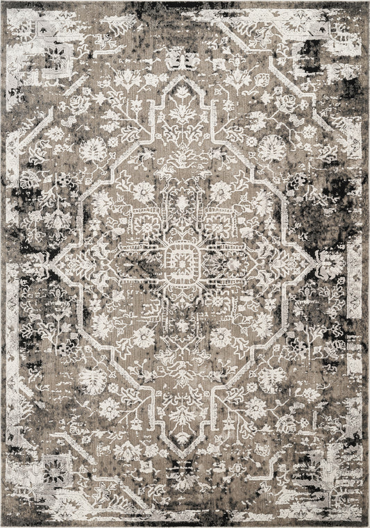 Mayfair Flora metallic rug, flat portrait view
