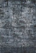 Navy Blue Belgravia Illusion metallic rug, flat portrait view