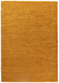 Gold Oxford shaggy rug, flat portrait view