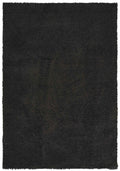 Black Ainsley shaggy rug, flat portrait view