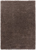 Taupe Oxford shaggy rug, flat portrait view