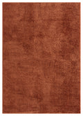 Terracotta Comfy fluffy rug, flat portrait view
