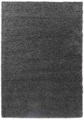 Dark Grey Oxford shaggy rug, flat portrait view
