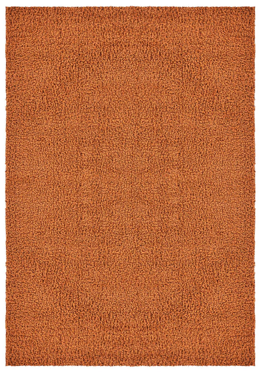 Terracotta Ainsley shaggy rug, flat portrait view