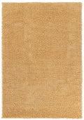 Gold Ainsley shaggy rug, flat portrait view