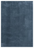 Navy Blue Comfy fluffy rug, flat portrait view