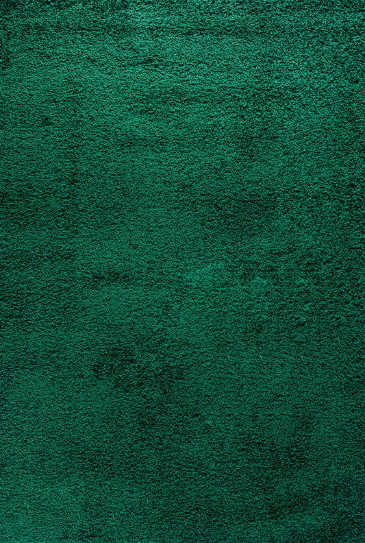 Emerald Green Oxford shaggy rug, flat portrait view