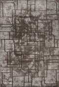 Mocha Belgravia Cobble metallic rug, flat portrait view