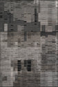 Dark Grey Mayfair Matrix metallic rug, styled view 3