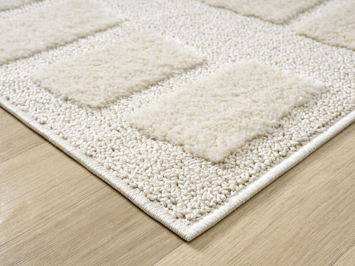 Isabella Cobble textured rug, styled view 4